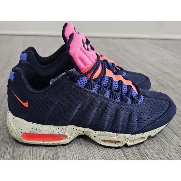 Nike Air Max Sneakers Navy Pink Orange Men’s Size 8 US Athletic Shoes 554971-164 main image 4